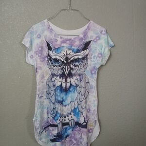 Colorful Owl Graphic T-Shirt ( Box DD )